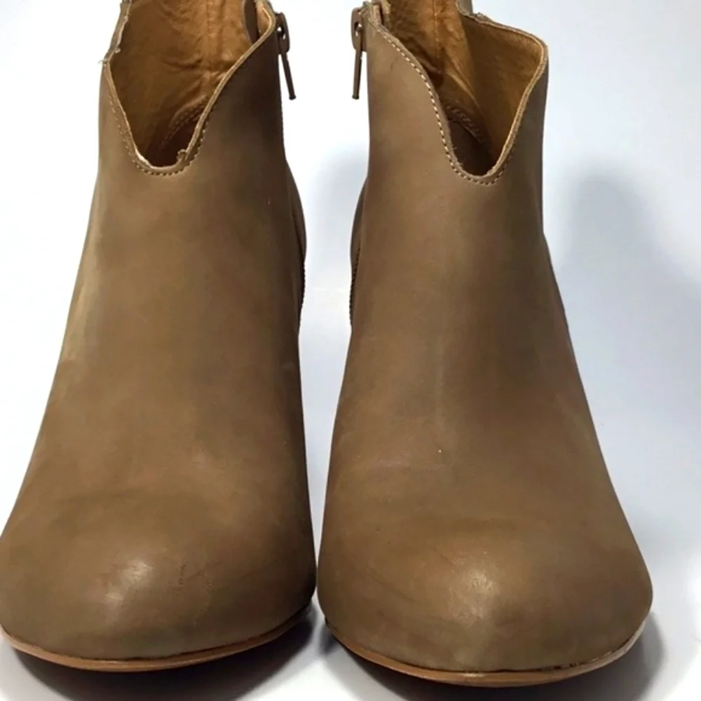 Lucky Brand Tan Sarla Leather Booties Size 9.5 M